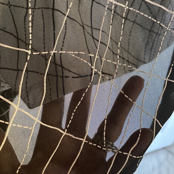 BCBG 80’s dress black and white size M - Picture 4 of 6